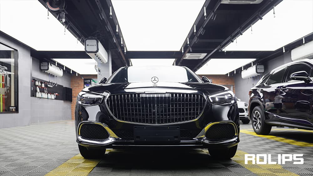 邁巴赫S480黑色 施工ROLIPS隱形車衣流程及效果展示（圖三四）