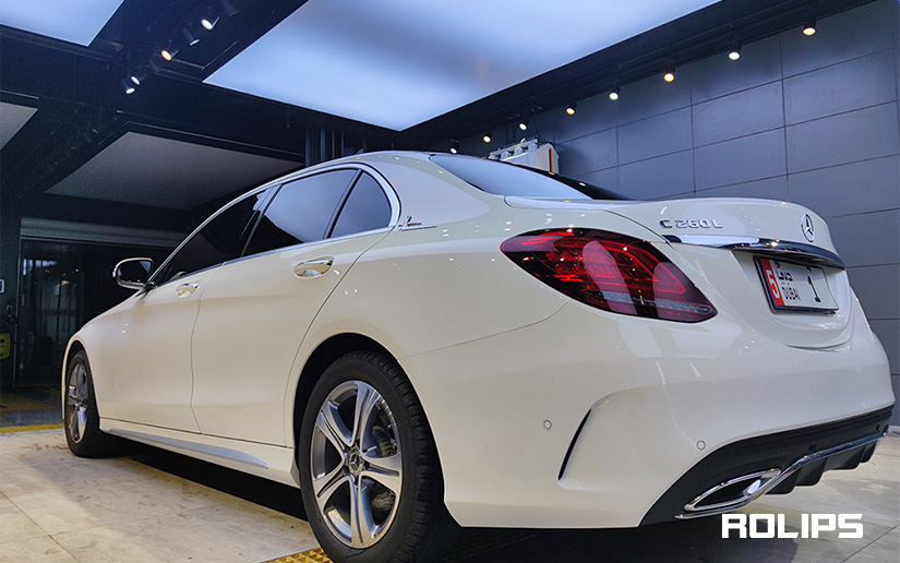 奔馳C級轎車隱形車衣施工，奔馳C260L